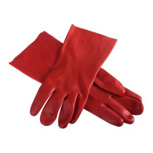 TAURUS PVC RED GLOVE - OPEN CUFF 35CM - HEAVY DUTY
