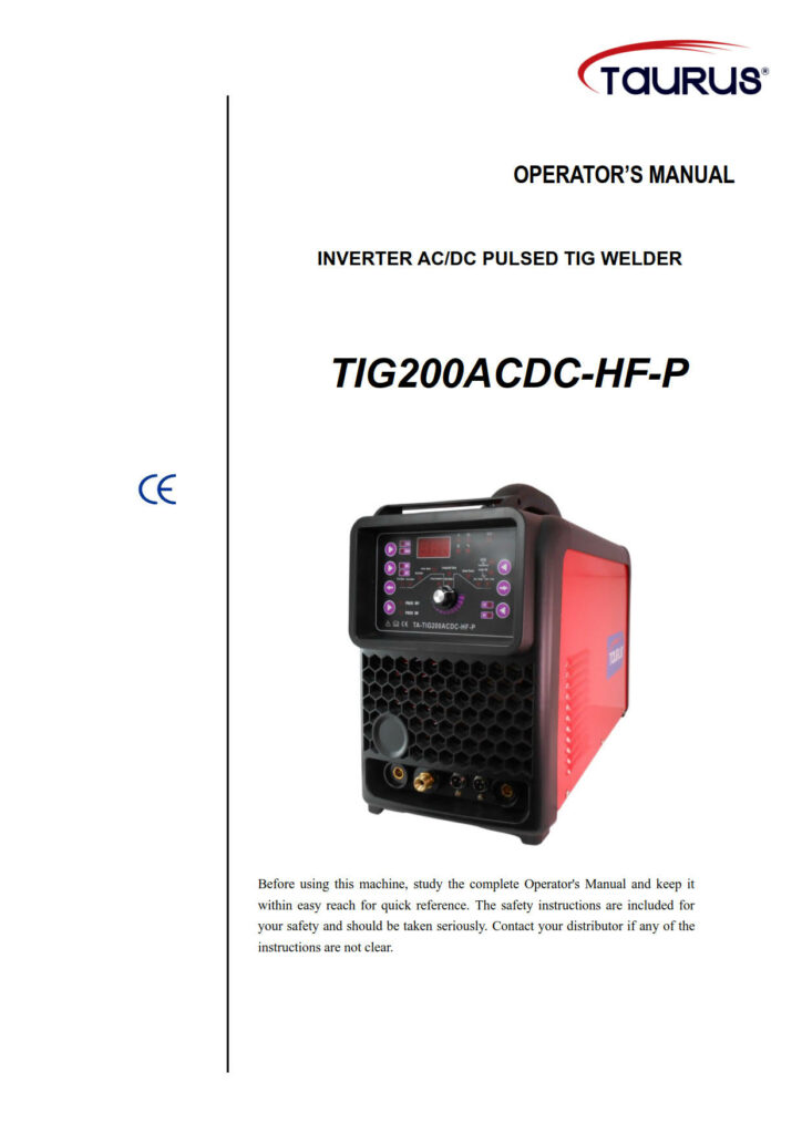 Operator Manuals - TAURUS TIG ACDC200HF-P_1